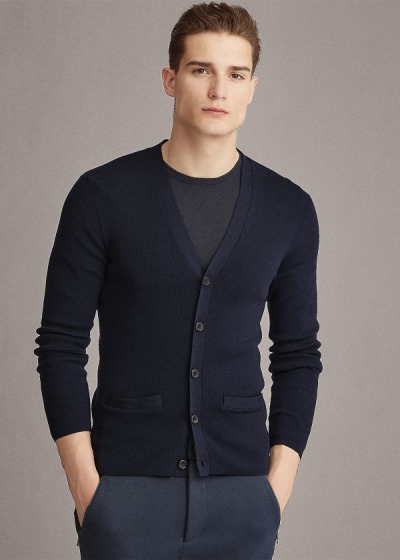 Cardigan Ralph Lauren RLX Slim Fit Merino Homem 45618-UQIL